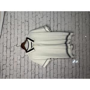 Calvin Klein Men's White Polo Shirt with Zip Collar L